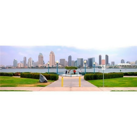 Panoramic Images San Diego Skyline From Coronado Island San Diego County California USA Poster Print - 36 x 12