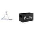 thumbnail image 1 of Organizador de escritorio con forma de figura abstracta de pensador, soporte de madera para control remoto de TV, organizador de almacenamiento con di, 1 of 8