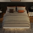 thumbnail image 4 of Llinc Store Queen Size Floating Bed Frame, Metal Platform Bed with Hidden Led Lights Underneath, Platform Bed with Atmosphere Lights (White), 4 of 7