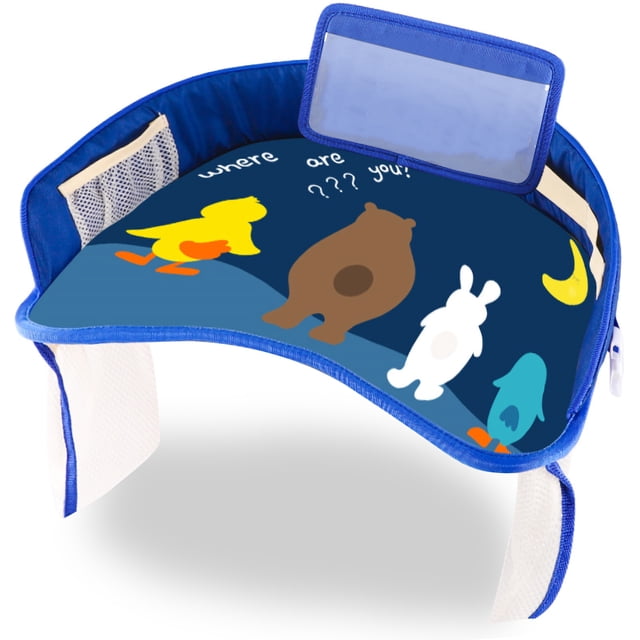 Bandeja para coche de bebé, mesa de viaje para coche, soporte de comida portátil para bebés a prueba de agua, cochecito ajustable para comer, valla para niños con correa tipo 4 Methold BA000346-04