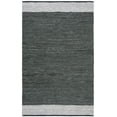thumbnail image 2 of SAFAVIEH Vintage Leather Ayleen Braided Striped Area Rug, Grey/Silver, 6' x 9', 2 of 9