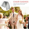 thumbnail image 6 of WRISTBIQUE Black Organza Ribbons for Chairs Wedding Affairs 10Pcs 10.8x7.1x0.04in, 6 of 10