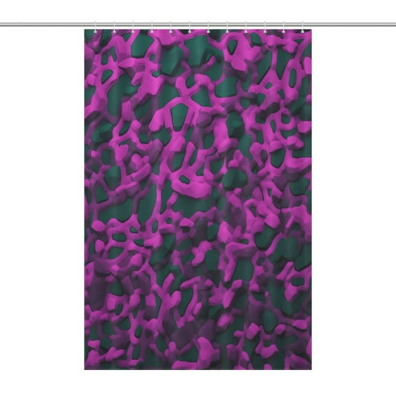 Leopard Print Pattern Shower Curtain Modern Home Bathroom Bathtub Decor Waterproof Fabric with 12PCS Hooks