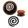 thumbnail image 1 of Printtoo Round Spiral Pattern Craft Textile Print Wooden Rubber Stamp Block-3 Inch, 1 of 1