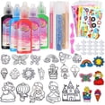 thumbnail image 1 of HTOOQ Window Paint Art Stickers Kit, 58PCS Window Art Kits for Kids Create Your Own Suncatchers Paint Set, DIY Sticker Windows Clings - -, 1 of 7