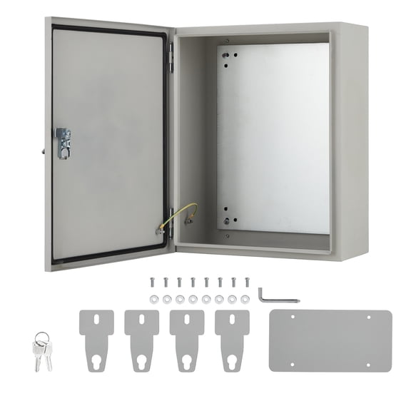 Accreate Stainless Steel Electrical Enclosure Box, NEMA 4X, IP67 Waterproof & Dustproof, Lockable Outdoor Junction Box with Mounting Plate & Keys for Indoor/Outdoor Use