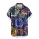 thumbnail image 5 of Blusa y camisa de manga corta con cuello vuelto para hombre, blusa informal de moda con cuello vuelto, blusa estampada de manga corta con botones, blusa de poliéster para hombre, 5 of 6