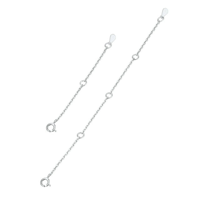 Extensor de plata esterlina 925 PROSTEEL 2 piezas Cadena de extensión 4 pulgadas