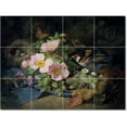 thumbnail image 1 of Ceramic Tile Mural-Franz Xaver Petter Flowers Tile Mural Traditional House Renovations. 40" w x 48" h using (30) 8 x 8 ceramic tiles, 1 of 3
