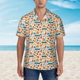 thumbnail image 2 of Pofeuu Falling Pumpkins On Car Print Hawaiian Shirt for Men Sleeves Casual Button Down Summer Beach Dress Shirts T-Shirts,Medium, 2 of 7