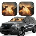 thumbnail image 1 of Balery Castle Cool Fire Dragon Parasol para parabrisas de coche de 2 piezas | Parasol plegable para parabrisas delantero de coche para la mayoría de sedanes-Small, 1 of 6