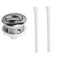 thumbnail image 4 of 114mm Silver Dual Flush Toilet Water Tank Push Buttons Rods Round Button Switch, 4 of 8