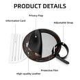 thumbnail image 4 of Print 2pcs PU Leather Round Bag Tags with Privacy Cover and Name ID Tag - Suitcase Tags for Travel Luggage, Handbags, Backpacks, School Bags, 4 of 6