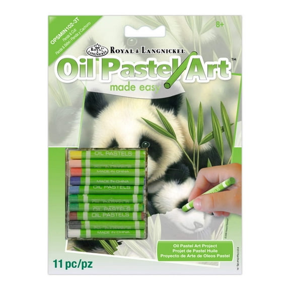 OPSMIN-102 | Oil Pastel Art made easy™ 11pc 5" x 7" Panda  Cub Project