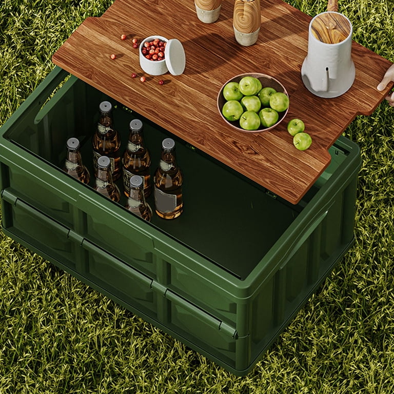 Collapsible Storage Bins Box with Lids and Handle, 20L Portable