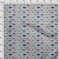 thumbnail image 4 of oneOone Silk Tabby Medium Blue Fabric Writing Text Sewing Craft Projects Fabric Prints By Yard 42 Inch Wide, 4 of 4