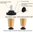 thumbnail image 3 of Ofertas Únicas 4pcs M10 x 20 x 37mm Tornillo en Pies Niveladores de Muebles Protector de Piso Antideslizante Ajustable, 3 of 7