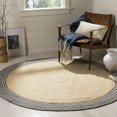 thumbnail image 1 of KH Handloom Handmade Braided Natural Pure Beige Jute Round Rugs Size 3 x 3 Feet Round, 1 of 3