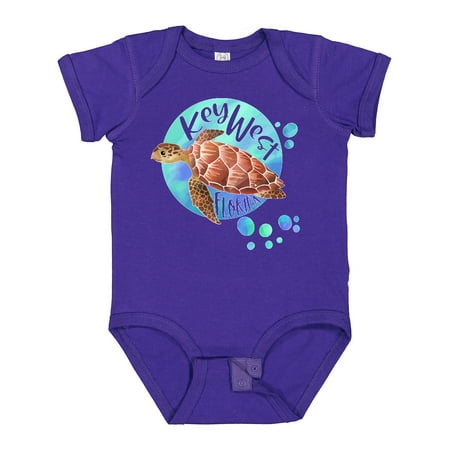 

Inktastic Key West Florida Swimming Sea Turtle with Bubbles Gift Baby Boy or Baby Girl Bodysuit