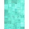 thumbnail image 1 of Ahgly Company Indoor Rectangle Patchwork Turquoise Blue Transitional Area Rugs, 7' x 9', 1 of 4