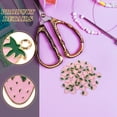 thumbnail image 3 of unbranded 50Ud Dijes De Fresa Rosa En Aleación Zinc Para Manualidades Joyería Pulseras Y Pendientes, 3 of 6