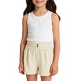 thumbnail image 1 of LIJCC Girls Ruffled Casual Shorts Summer Solid Color Wide Leg Shorts Loose Casual Elastic Waist Versatile Shorts, 1 of 6