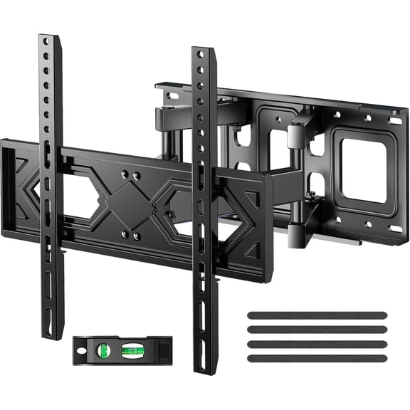 MountFTV Full Motion Articulating TV Wall Mount Swivel Tilting Bracket for 26-70inch Flat and Curved TVs,  Holds up to 99lbs, Max 400x400mm