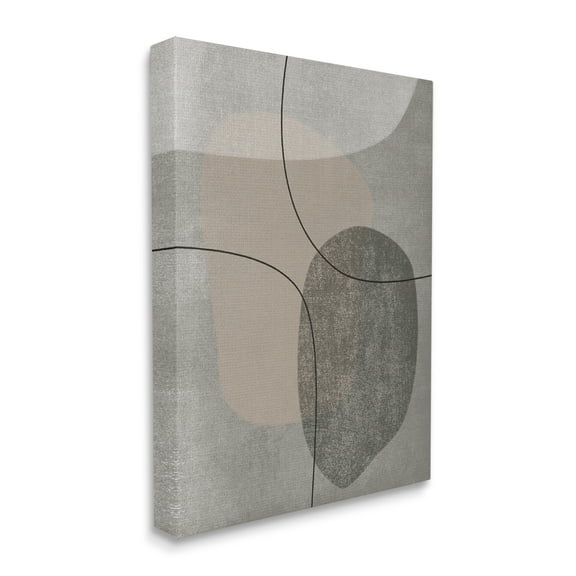 Stupell Industries Grey Pebble Like Shapes with Abstract Pattern, 24 x 30, Designed by JJ Design House LLC
