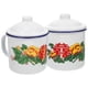 thumbnail image 1 of Enamel Teacup White Vintage Chinese Style for Daily Use 2Pcs, 1 of 5