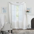thumbnail image 4 of Miller Curtains  Preston 95-inch Rod Pocket Sheer Curtain Panel Taupe, 4 of 5