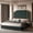 Green, variant on VanAcc King Size Bed Frame and Headboard, Upholstered Bed with Golden Plating Trim, Black