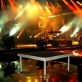thumbnail image 3 of 4x4' Portable Stage Platform, 24"-41" Adjustable Height Stage Riser, Foldable Legs for Church, DJ, Wedding, School, 3 of 10