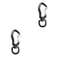 thumbnail image 3 of Eigraketly Escalada en roca Montañismo Mosquetón Anillo en D Llavero Viaje Giratorio Hamaca Ganchos Broche Hebilla Clips Equipo deportivo Negro Negro 2piezas Eigraketly CBP294731, 3 of 6
