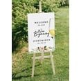 thumbnail image 5 of Darling Souvenir MADE WITH LOVE Personalized Welcome Sign/ Banner, Welcome To Our New Beginning Custom Wine Glass With Flowers Wedding, Engagement Party Sign - 18x12, 5 of 5