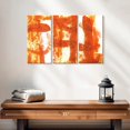 thumbnail image 2 of Elephant Stock Orange Abstract Wall Art - Horizontal Multi Panel Canvas - Living Room Wall Decor - Abstract Multi Panel - Orange And White Decor - 23" x 14", 2 of 4