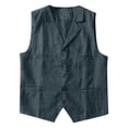 thumbnail image 3 of European And Solid Color Traditional Vest Men's Casual Loose Comfortable Festival Vest Jacket, 3 of 4