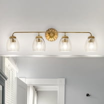 Luxury French Country Bath Light, Small Size: 8.5''H x 6.625''W, with Cottagecore Style Elements, Gold Ombre Finish, UHP5067 from the Darmstadt Collection by Urban Ambiance