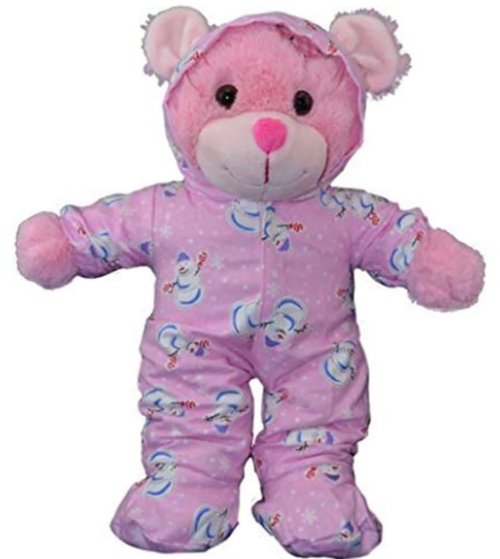 Vermont Teddy Bear Blue Monkey Pajamas with Slippers Teddy Bear Clothes Outfit Fits Most 8-10 Build-A-Bear and Make 
