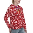 thumbnail image 6 of Lsque Question Marks1 Pattern Casual Women's Hoodie,Hooded Sweatshirt with Kangaroo Pocket,Pullover Hoodie with Eye-catching Drawstrings-Small, 6 of 7
