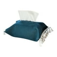 thumbnail image 2 of Visland Cloth Tissue Box Cover Creative Tassel Napkin Holder Cotton Linen Paper Towel Storage Bag Car Bathroom Tissue Box Container, 2 of 7
