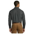 thumbnail image 2 of Port Authority Men's Long Sleeve Carefree Poplin Classic Fit Shirt Graphite 2X-Large, 2 of 4