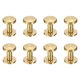 thumbnail image 1 of Uxcell 8 Pcs Tornillos Chicago de Latón de 14mm de Altura Remaches de Unión de Cabeza Plana, 1 of 6