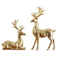 thumbnail image 2 of 2Pcs Reindeer Figurines Resin, Nordic Elk Deer Statues for Xmas Tabletop Decor, Living Room Bookcase Centerpiece Christmas Decoration, 2 of 5