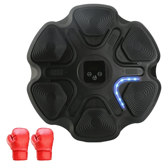 Digital Smart Musical Boxing Machine With Gloves 9 Level Adjustable BT Wall Mounted Boxing Target With LED Light For Kids Adults