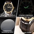 thumbnail image 3 of POEDAGAR Luxury Business Wristwatch Waterproof Luminous Date Week Quartz Clock Leather Men's Watches, 3 of 5