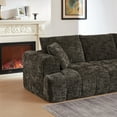thumbnail image 5 of Chenille Right Face L-Shape Luxury Sectional Oversized Sofa,Mnimalist Design,Comfy Sleeper Couch for Living Room,Apartment&Reception Spaces,No Assembly Required (Brown), 5 of 10