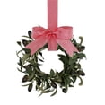 thumbnail image 3 of 1PC Mini Wreaths for Cabinet, Flocked Mistletoe Wreath with Bow, Artificial Berries Pinecones for Holiday Kitchen Cabinet Window Chair Decor, 3 of 7