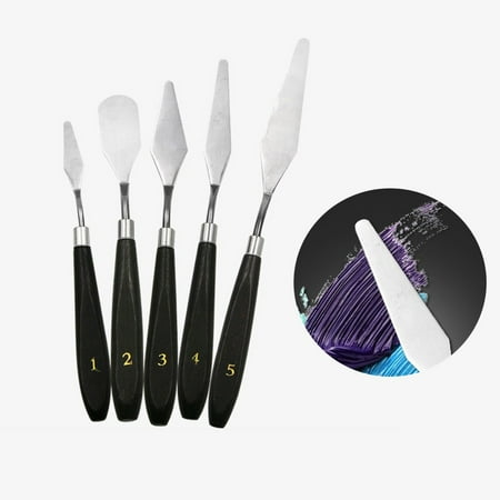 

BCLONG 5PCS Stainless Steel Spatula Kit for Oil Painting Cutter Tool Flexible Blades