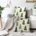 thumbnail image 5 of Christmas Pillow Covers 16x16 Inch Green Xmas Pine Tree Snowflake Throw Pillows for Couch Soft Durable Cushion Covers Farmhouse Winter Holiday Pillow Cases for Bed Sofa Decor Set of 2, 5 of 6