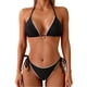 thumbnail image 2 of Traje de baño para mujer Traje de baño de bikini a rayas para mujer Traje de baño de playa de cintura alta Trajes de baño para mujer, 2 of 9